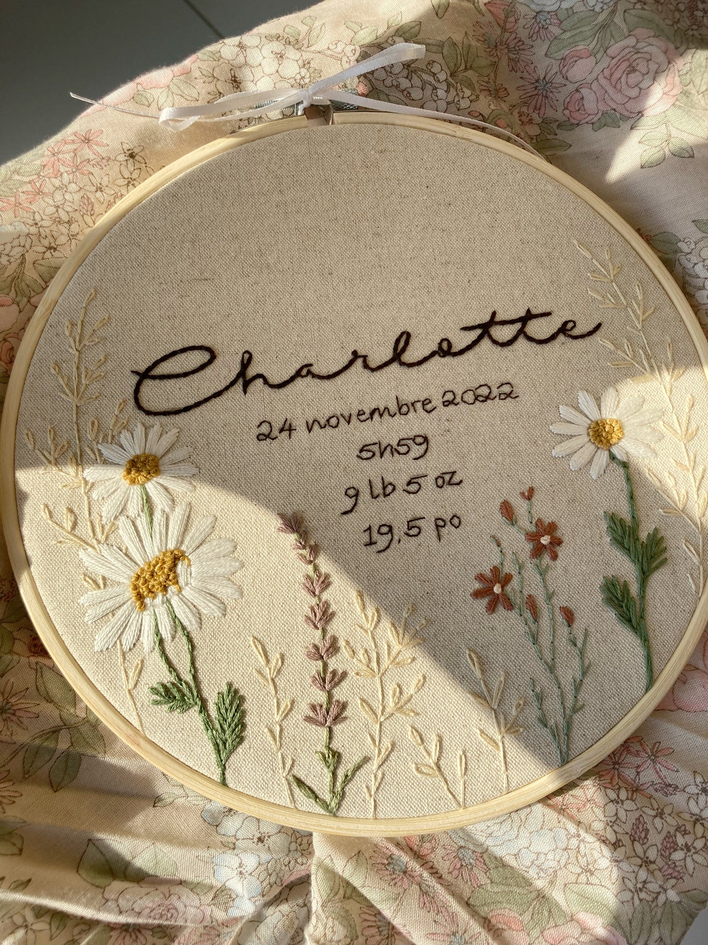 Flora - broderie pour enfant fleurs sauvages