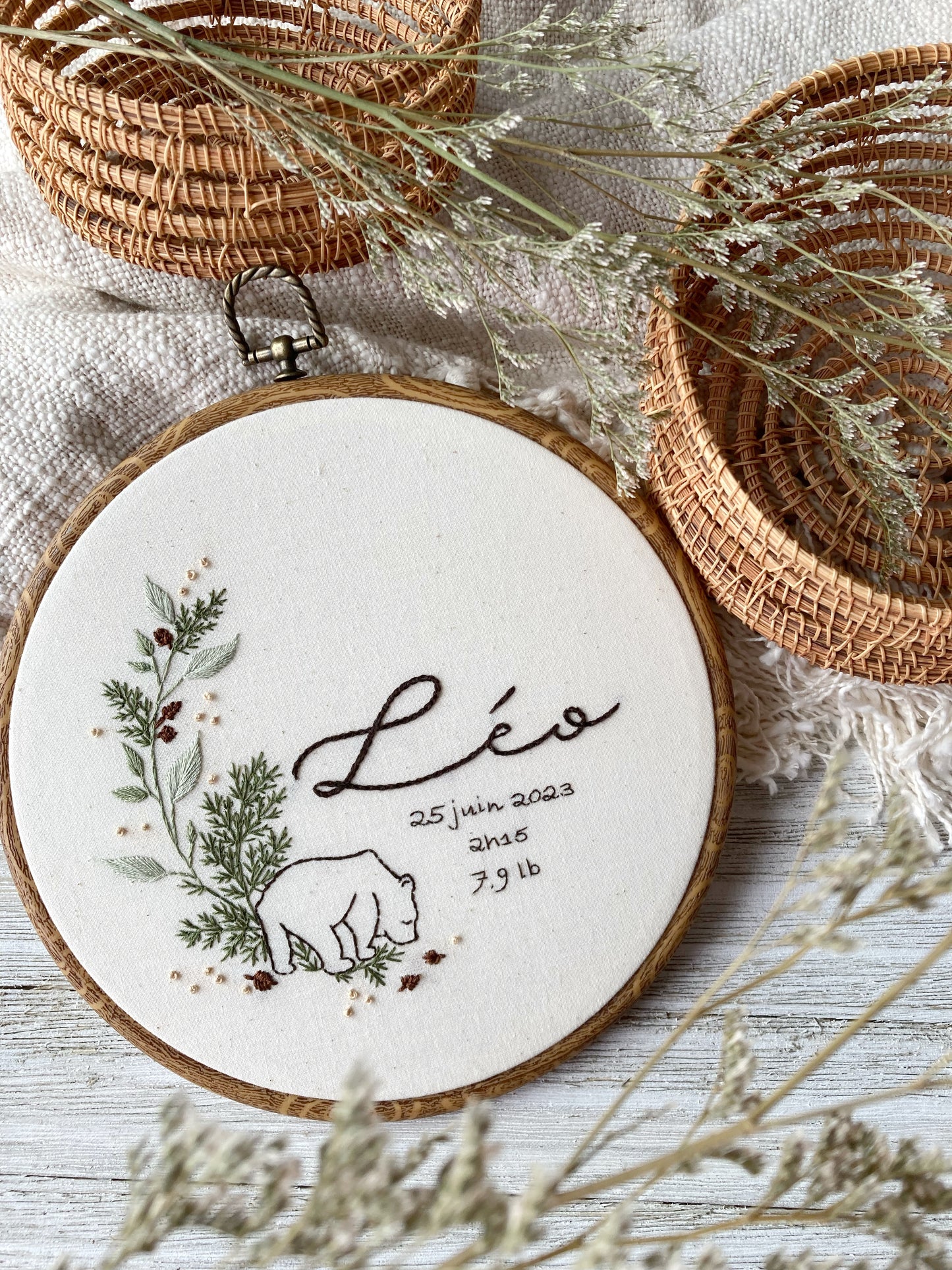 Léo - broderie pour enfant thématique forêt