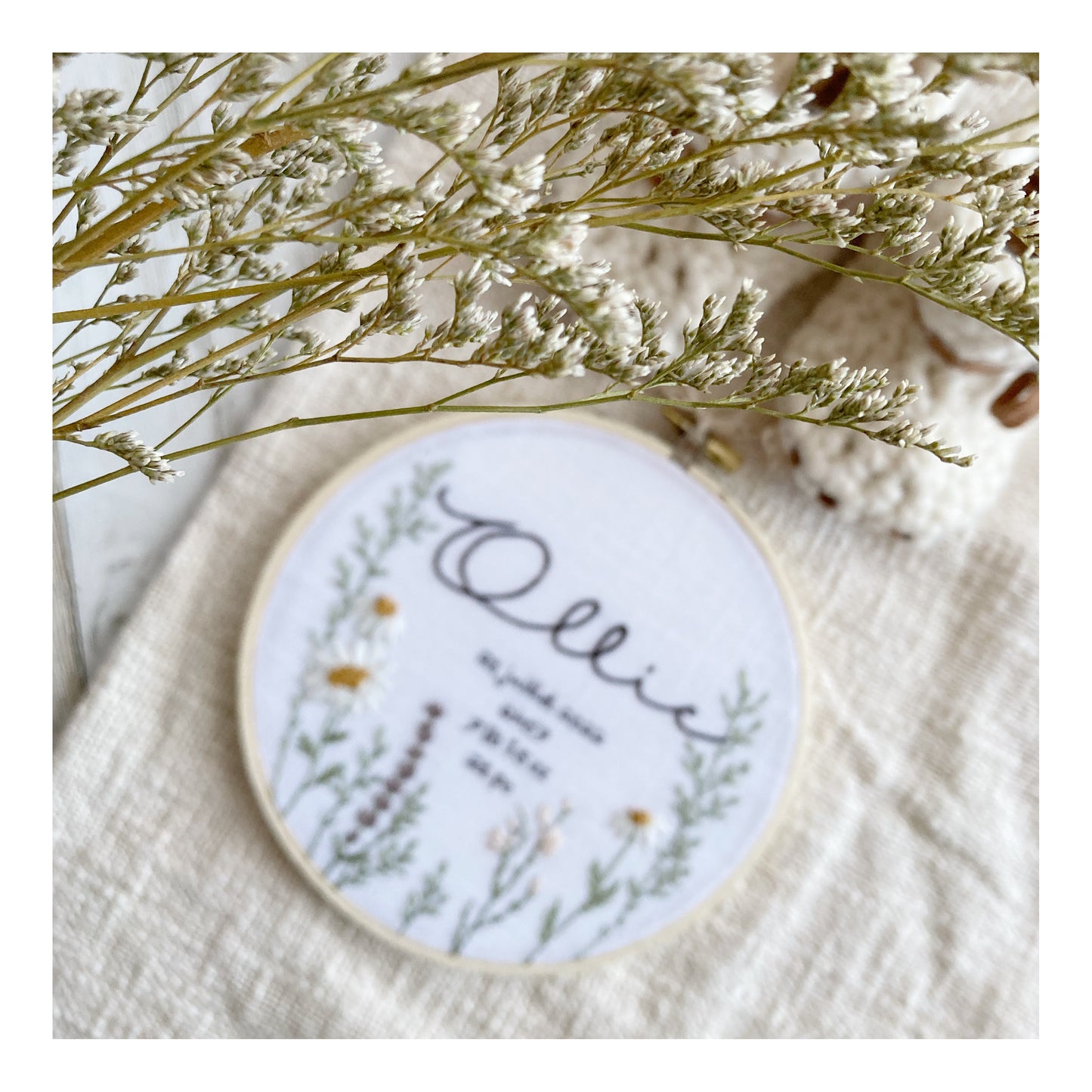 Flora - broderie pour enfant fleurs sauvages