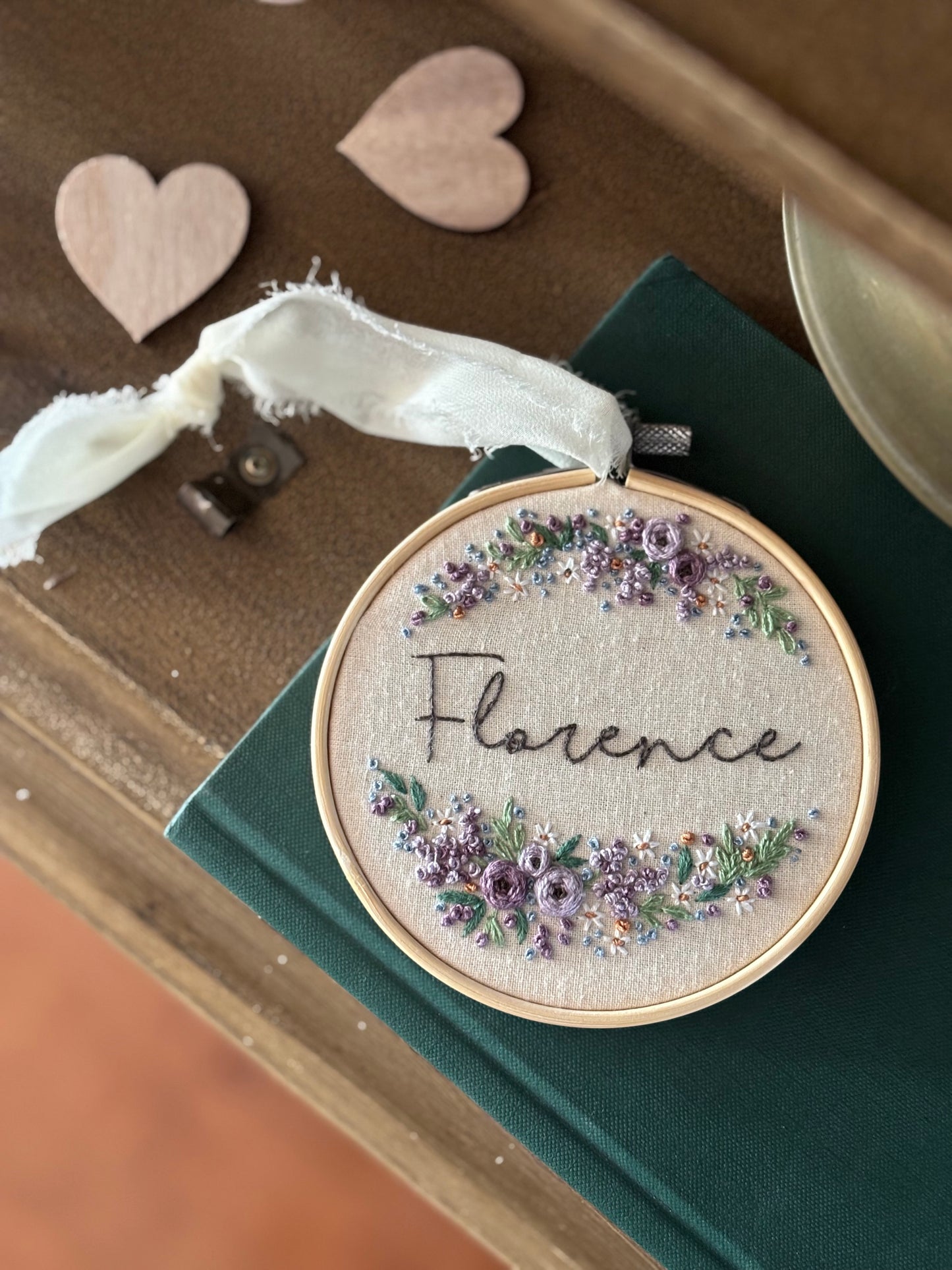 Agathe - broderie pour enfant petites fleurs