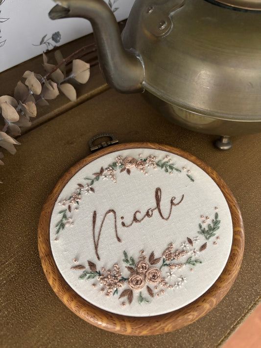 Agathe - broderie pour enfant petites fleurs