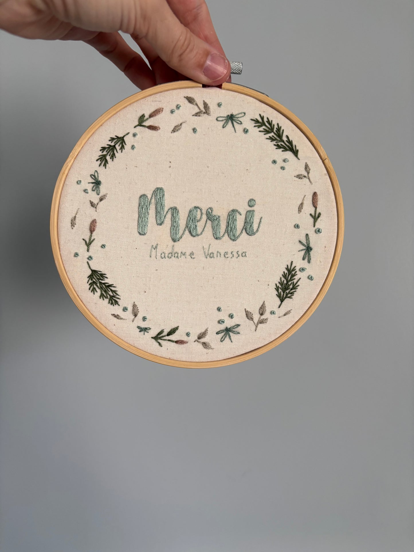 Merci - broderie pour éducatrice/ enseignante/ ou autre