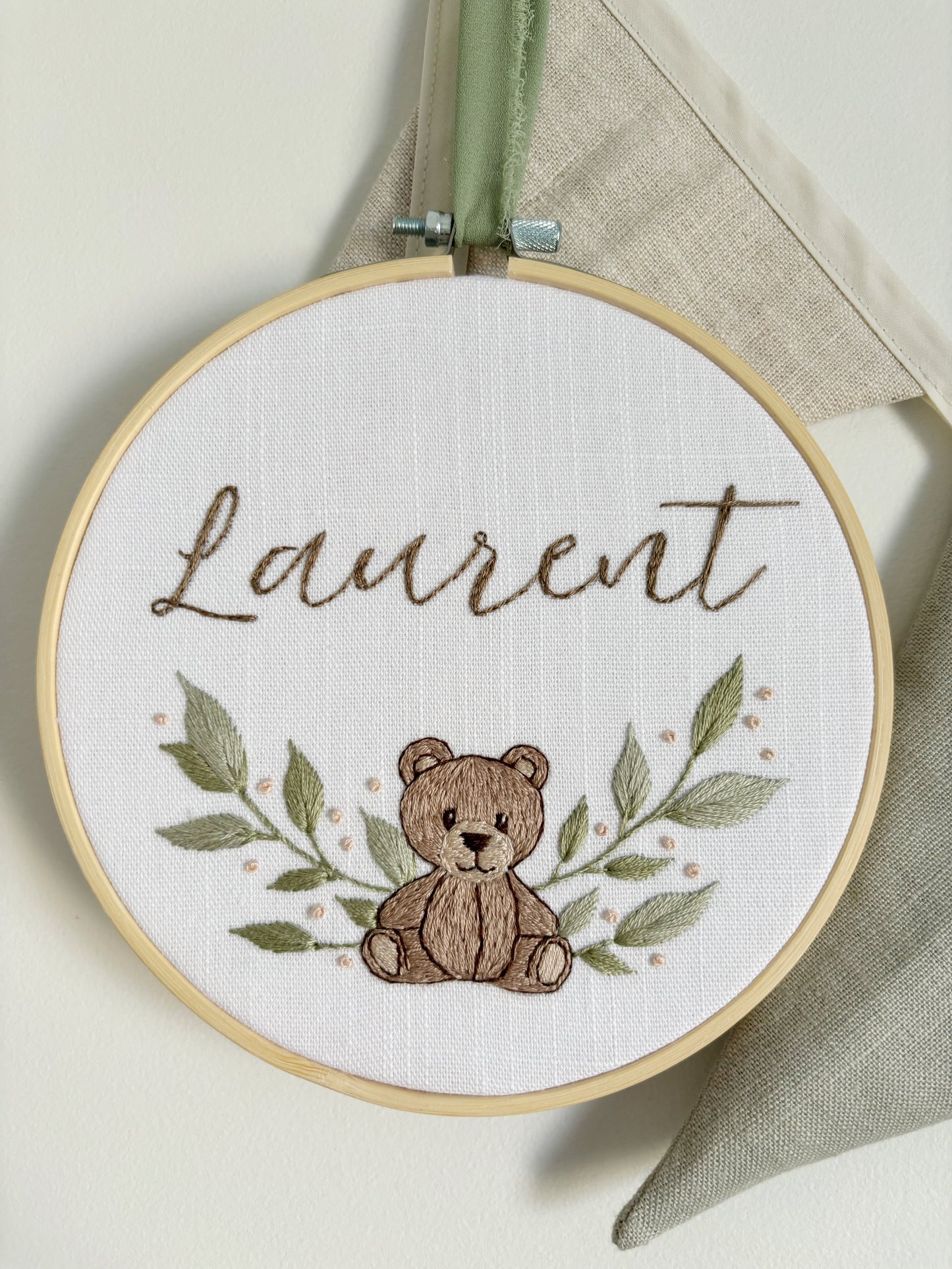 Laurent - broderie pour enfant ourson