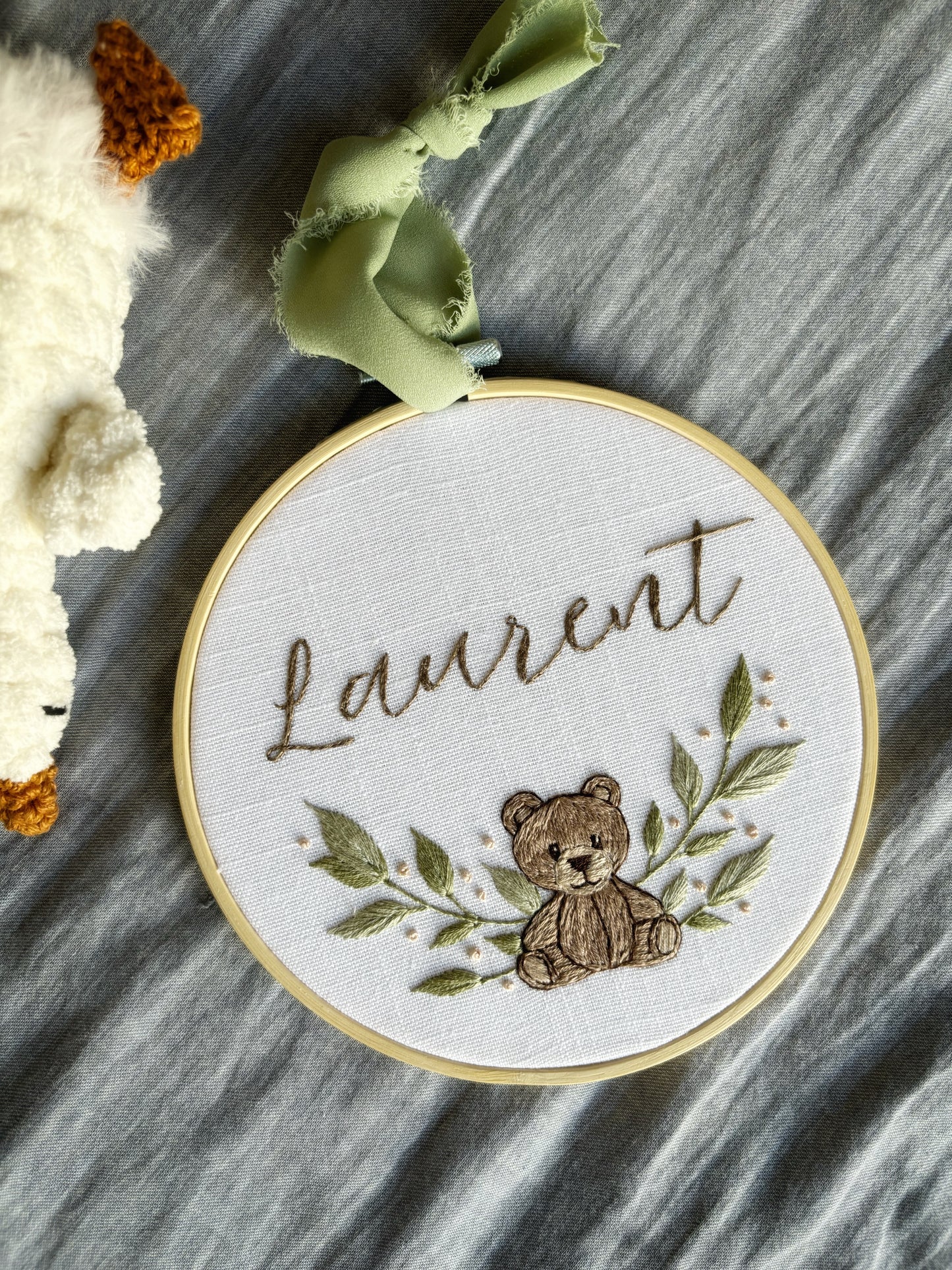 Laurent - broderie pour enfant ourson