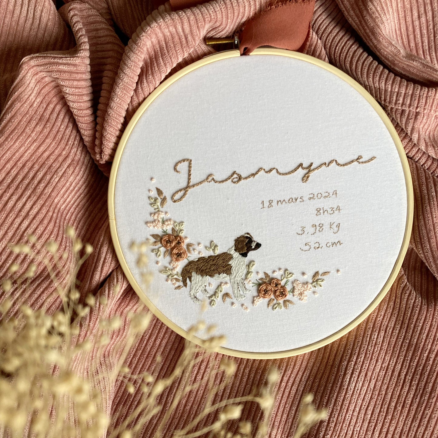 Broderie pour enfant avec portrait d’animal - personnalisé