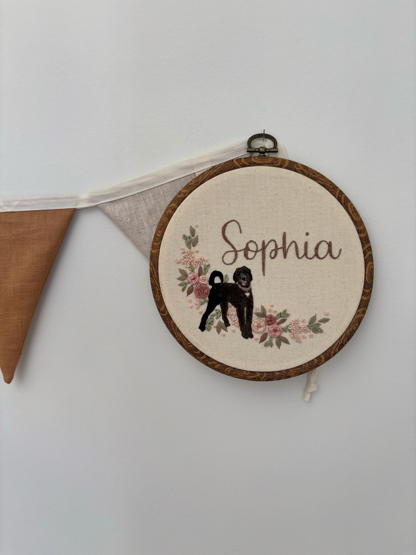 Broderie pour enfant avec petit portrait d’animal - personnalisé