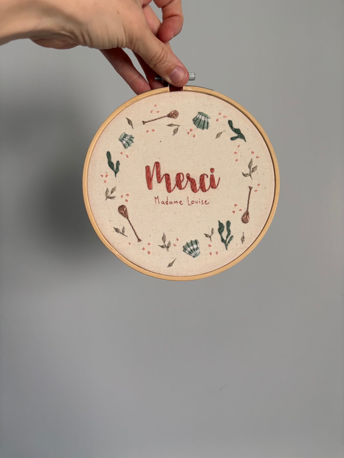 Merci - broderie pour éducatrice/ enseignante/ ou autre