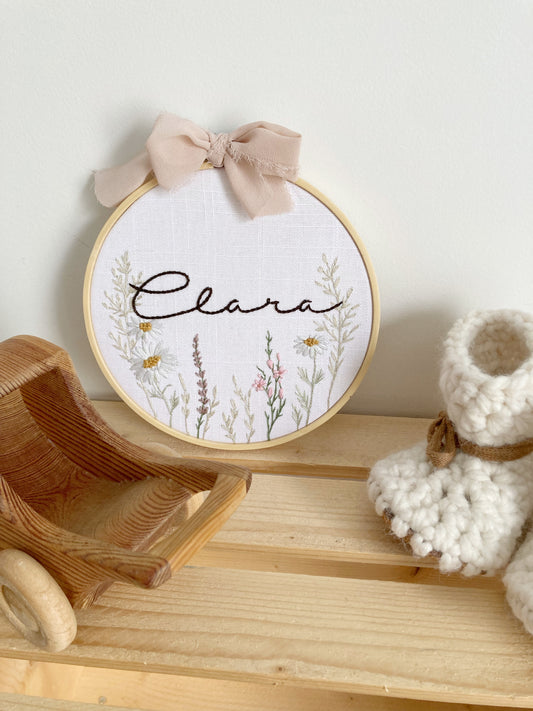 Flora - broderie pour enfant fleurs sauvages