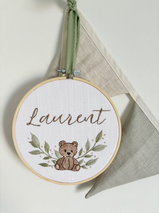 Laurent - broderie pour enfant ourson