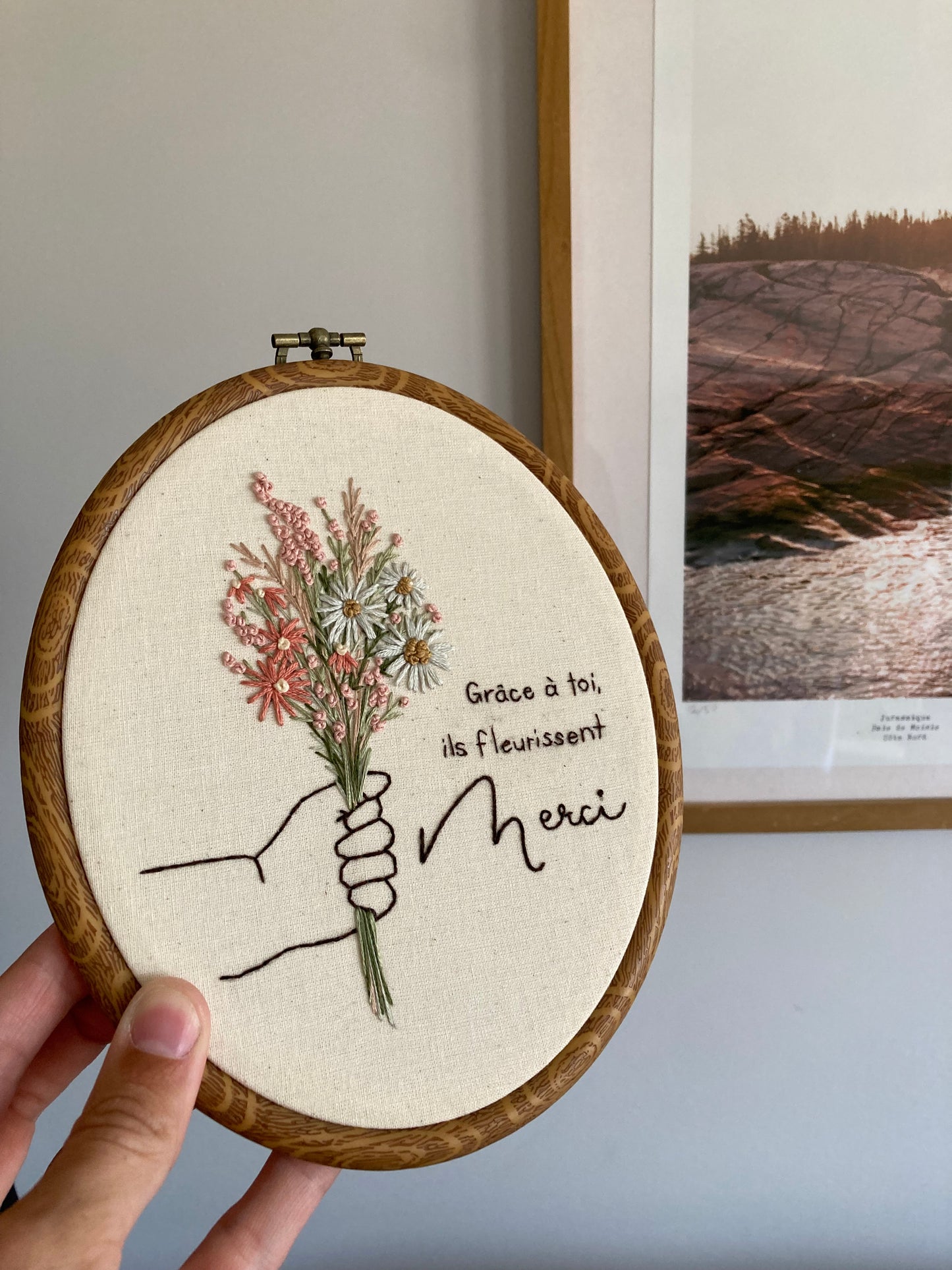 Merci - broderie pour éducatrice/ enseignante/ ou autre